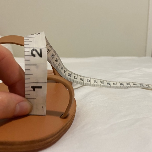 Reformation Mila Brown Leather Flat Sandals Size 7.5 - Picture 16 of 17